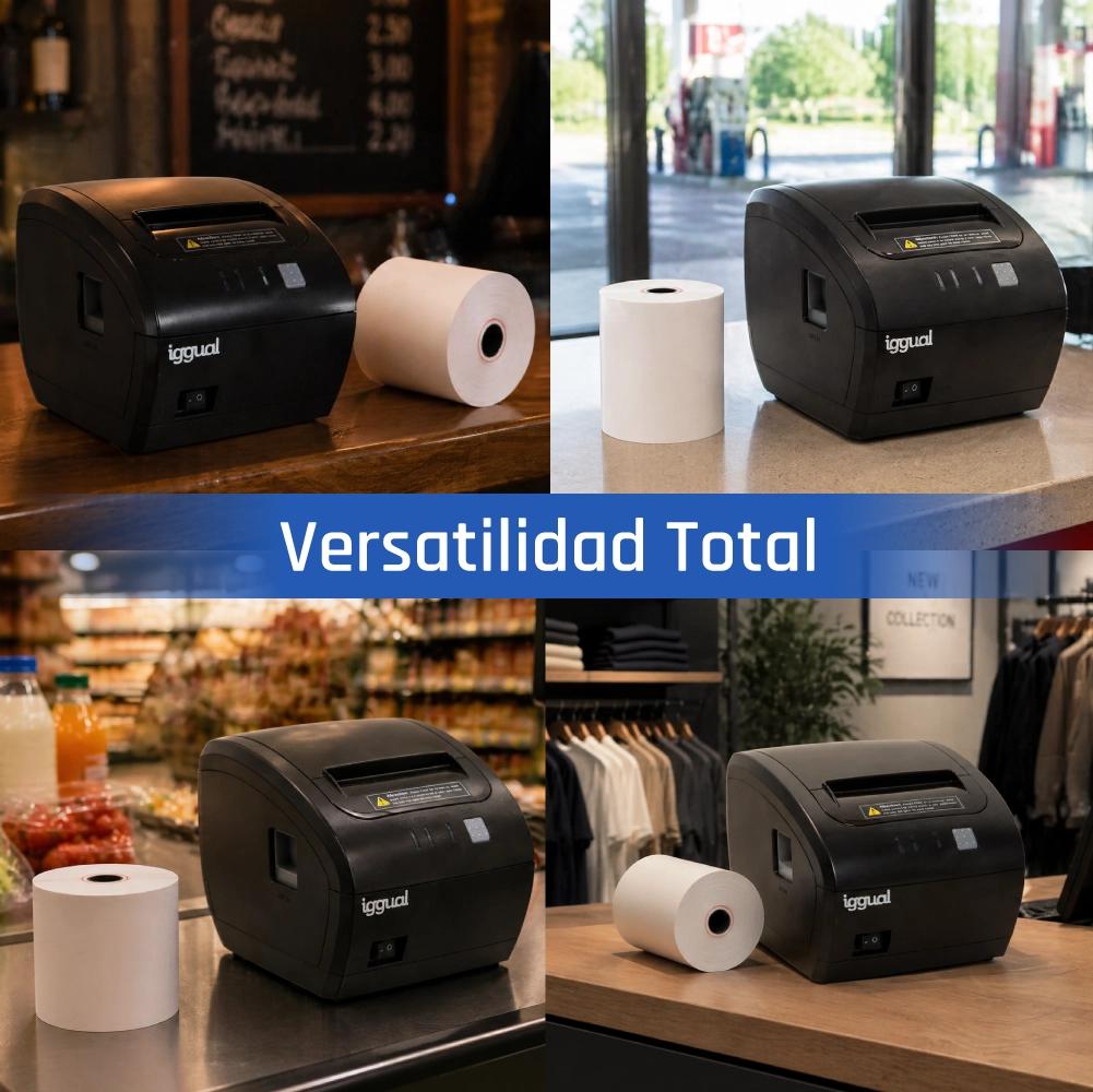 iggual Caixa 50 rolos papel térmico 80x80x13 mm - Imagem de Detalhe 4