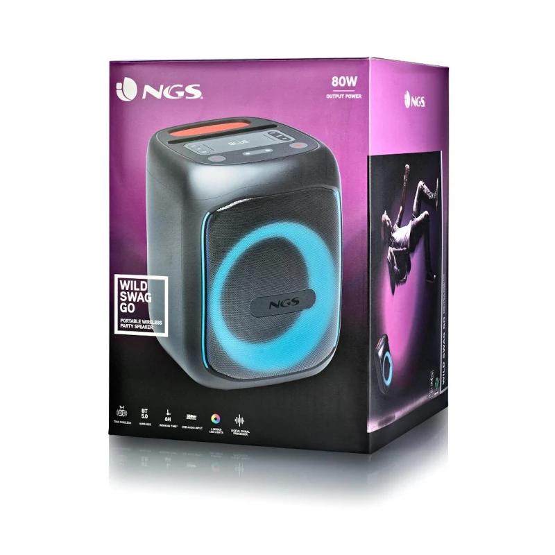 NGS ALTAVOZ PORTÁTIL BT-TWS-80W BAT-USB-AUXIN-TF - Imagem de Detalhe 3