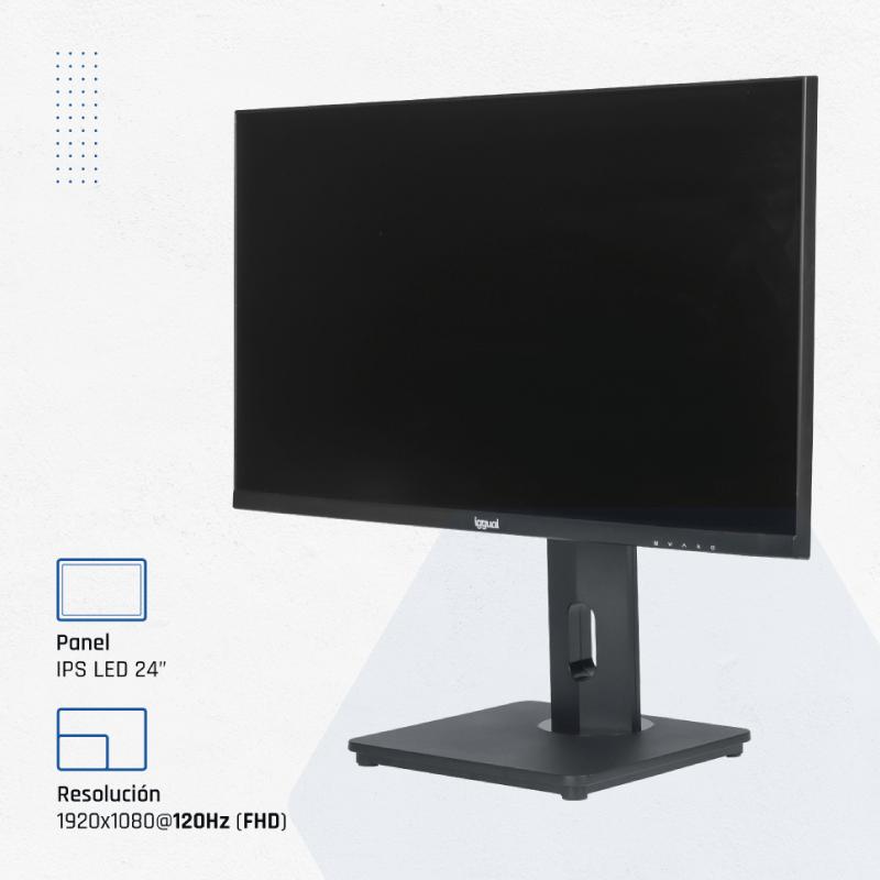 iggual Monitor 24" FHD VGA HDMI 100Hz rotativo AA - Imagem de Detalhe 1