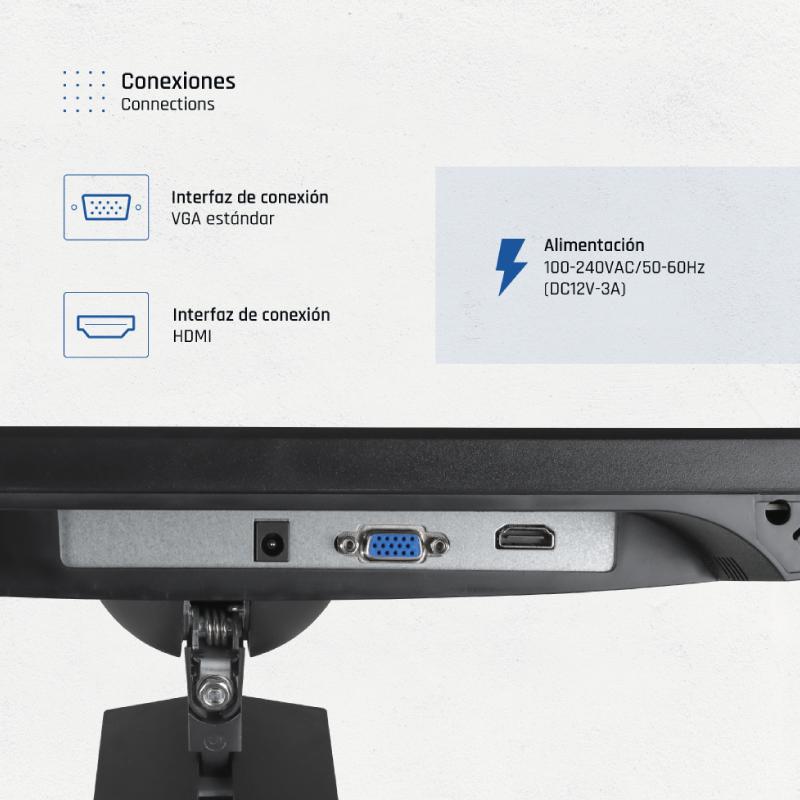 iggual Monitor 24" FHD VGA HDMI 100Hz rotativo AA - Imagem de Detalhe 3