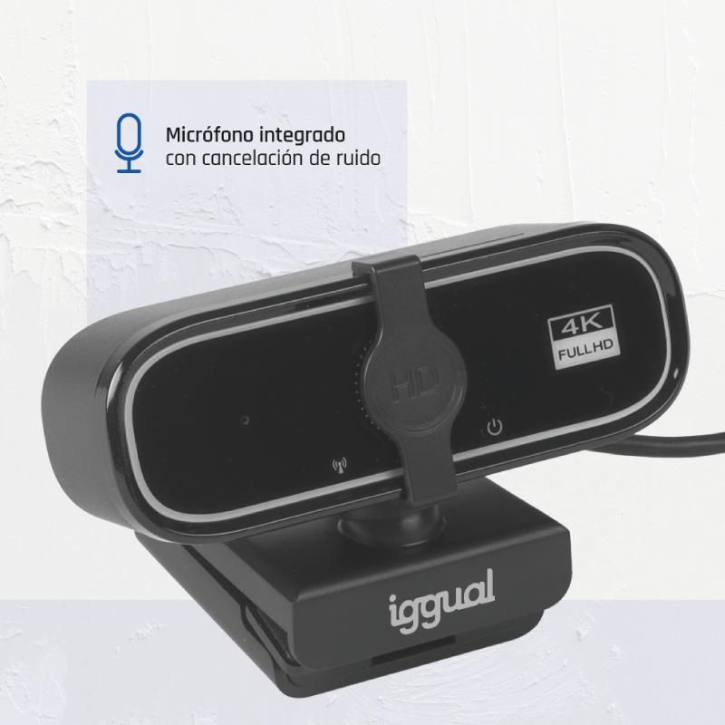 iggual Webcam USB 4K UHD WC3840 Visão Profissional Empresarial - Imagem de Detalhe 2