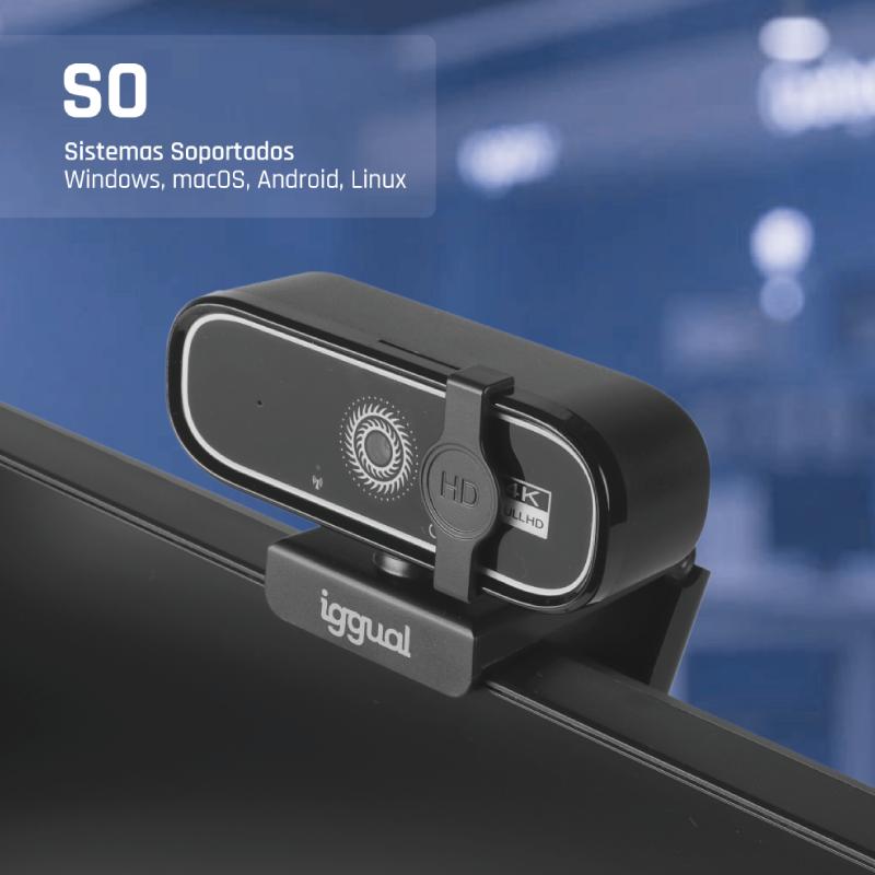 iggual Webcam USB 4K UHD WC3840 Visão Profissional Empresarial - Imagem de Detalhe 3