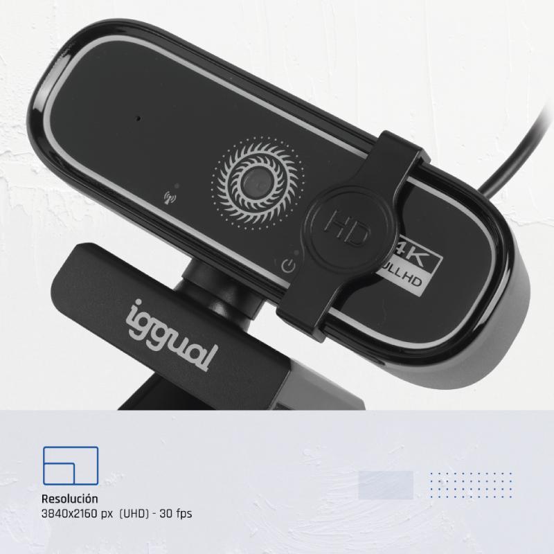 iggual Webcam USB 4K UHD WC3840 Visão Profissional Empresarial - Imagem de Detalhe 4