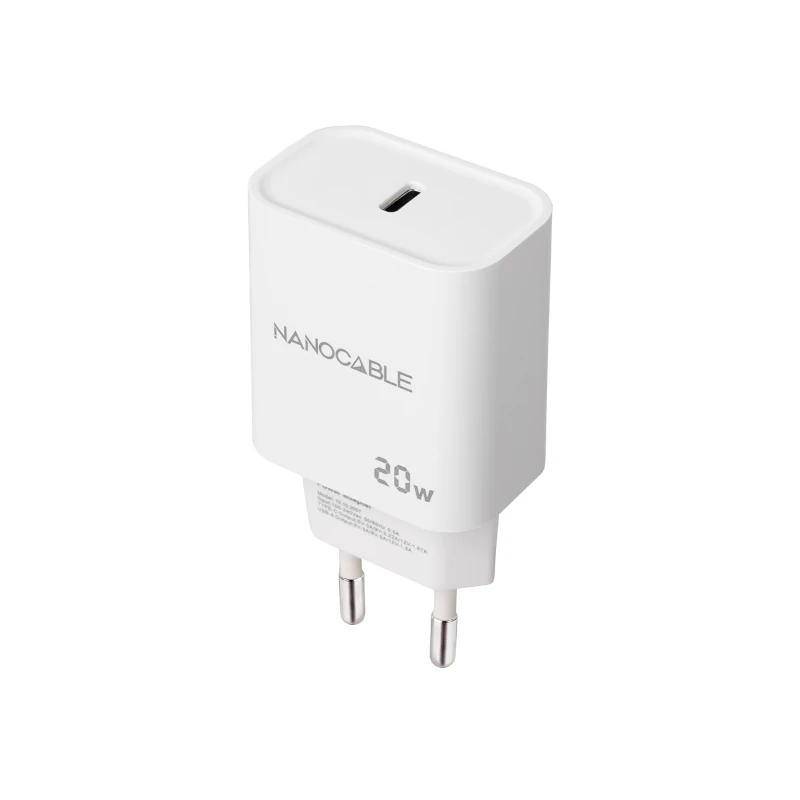 Nanocable Carregador de parede USB-C PD 20W Branco - Imagem de Detalhe 1