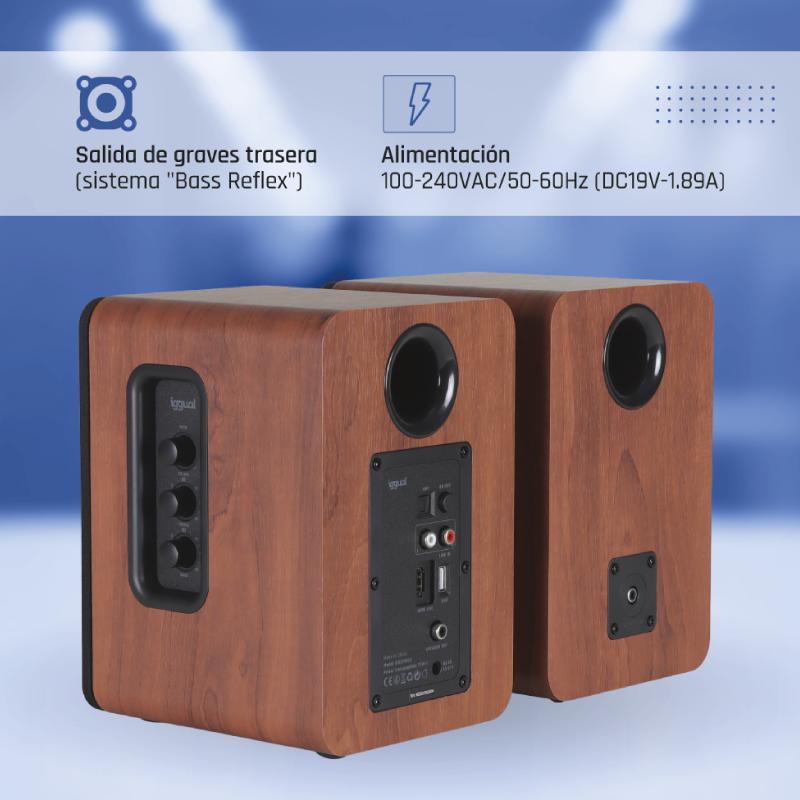 iggual Altavoces 2.0 50W Bluetooth 5.3 Estúdio em Casa - Imagem de Detalhe 3