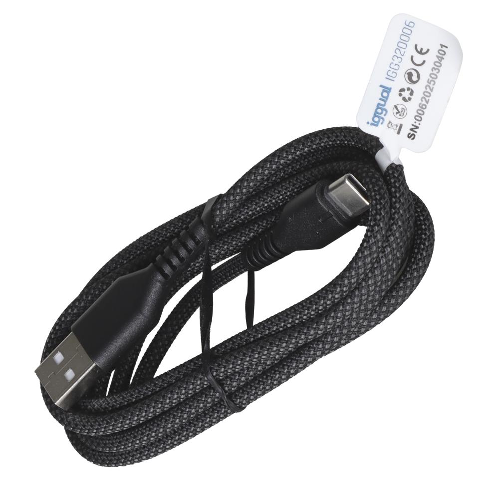 iggual Cabo USB-A para tipo C 3A 180 cm trançado - Imagem de Detalhe 2