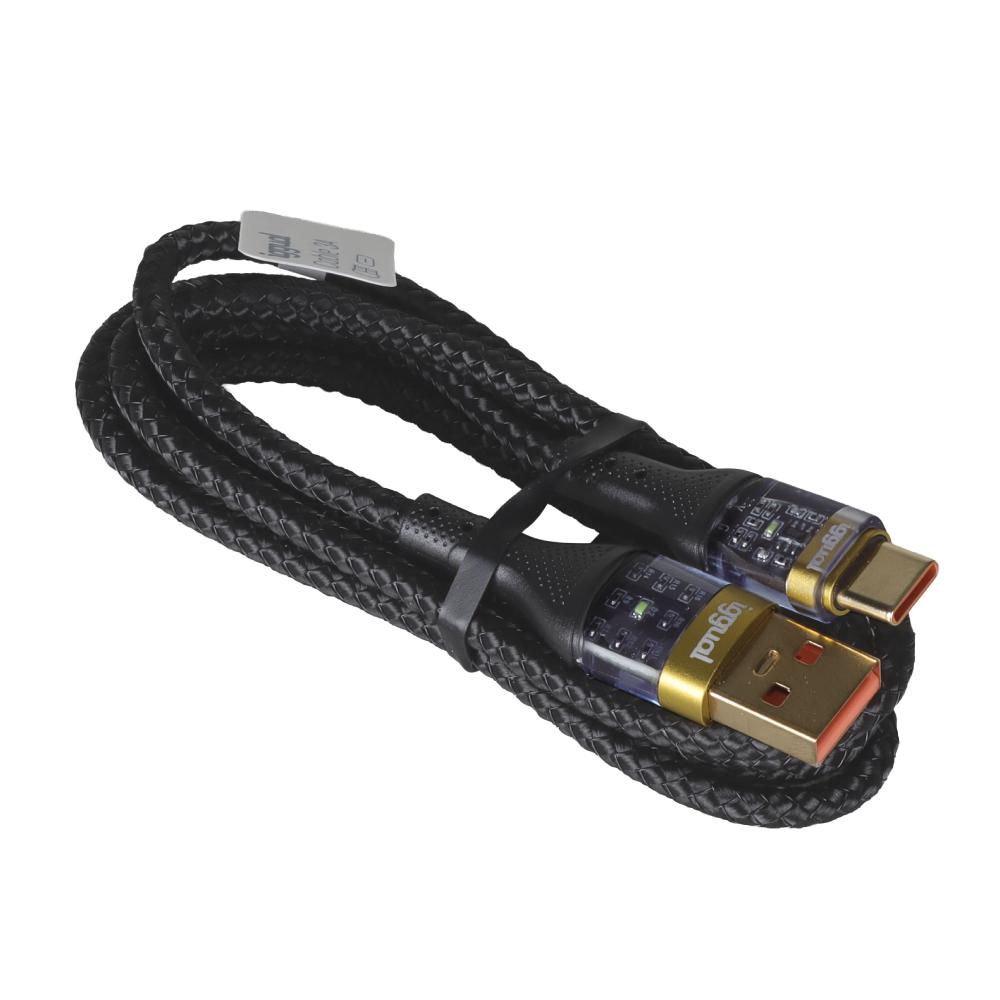 iggual Cabo USB-A a tipo C 3A 100 cm trançado LED - Imagem de Detalhe 2