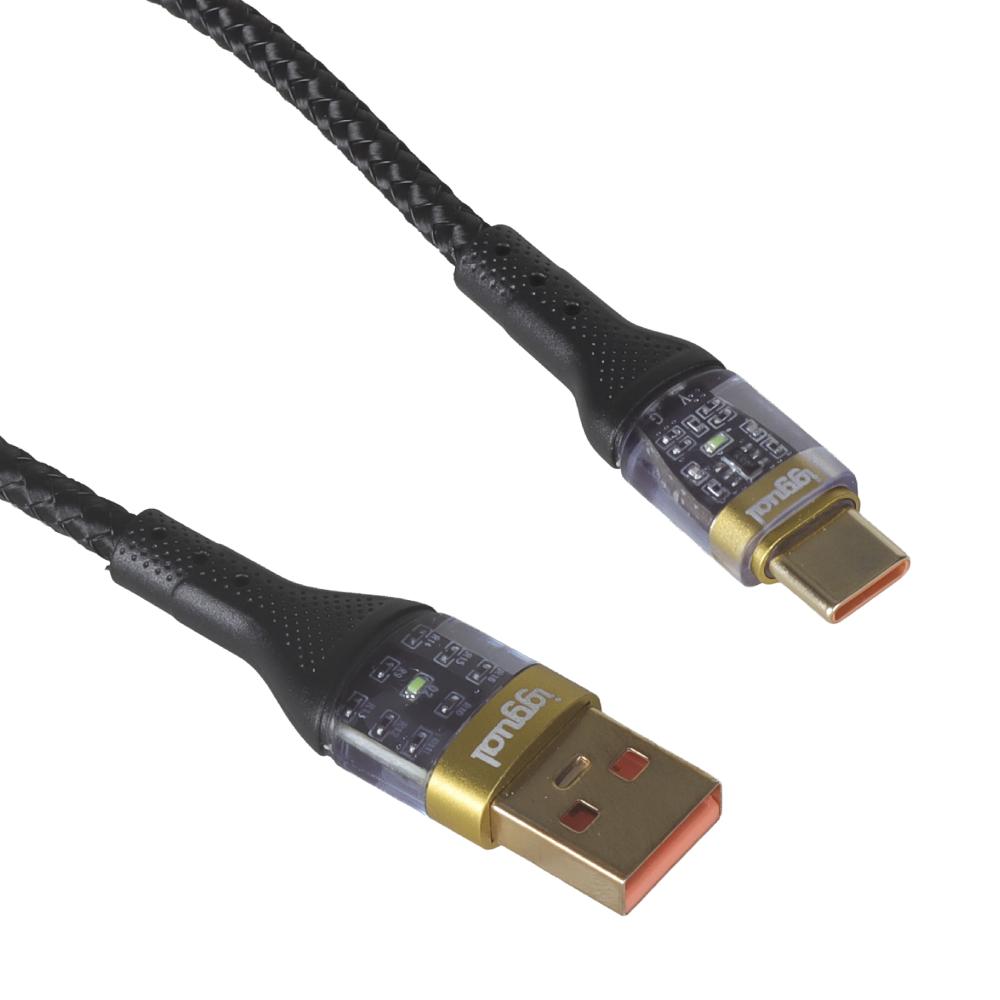iggual Cabo USB-A a tipo C 3A 100 cm trançado LED - Imagem de Detalhe 3