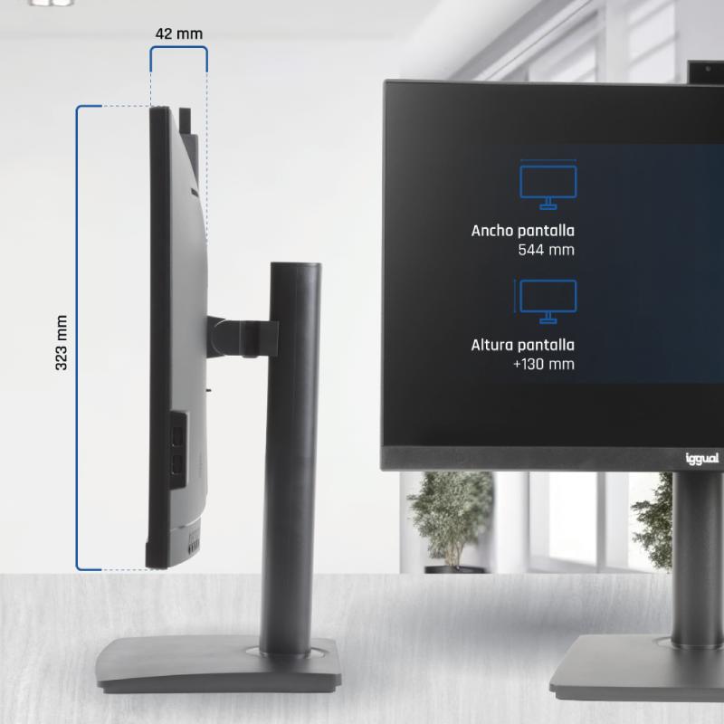 iggual Monitor 23,8" IPS FHD 100Hz VGA HDMI câmara web - Imagem de Detalhe 5