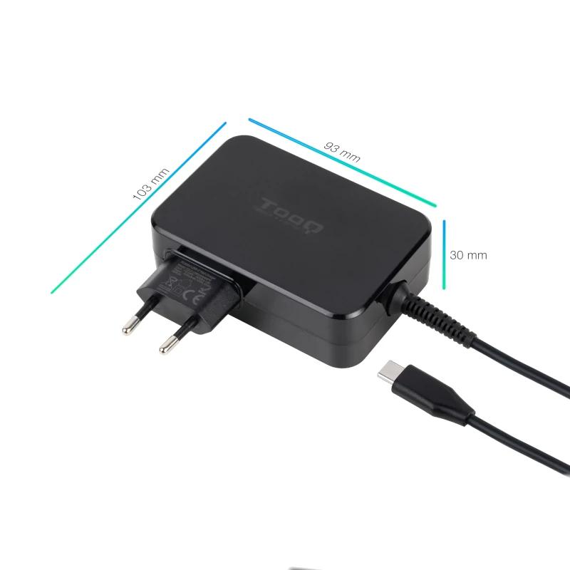 Tooq Carregador portátil GAN USB-C PD 100W Preto - Imagem de Detalhe 1