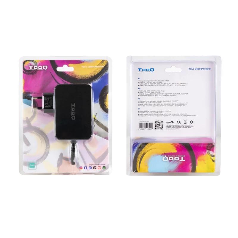 Tooq Carregador portátil GAN USB-C PD 100W Preto - Imagem de Detalhe 3