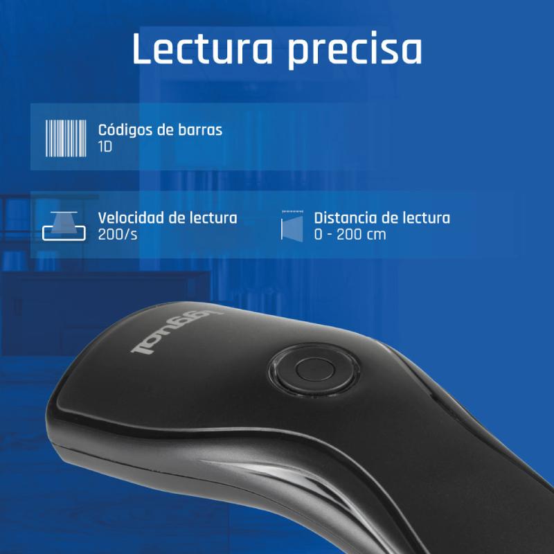 iggual Leitor código de barras 1D USB botão suporte - Imagem de Detalhe 1