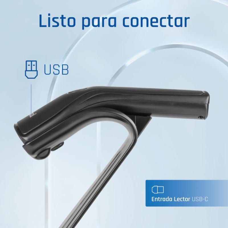 iggual Leitor código de barras 1D USB botão suporte - Imagem de Detalhe 2