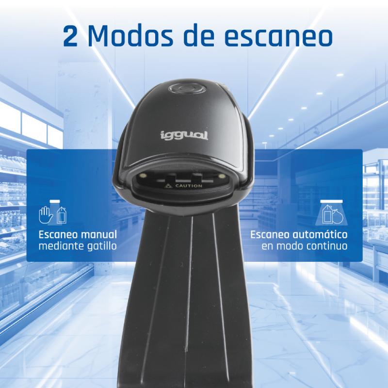 iggual Leitor código de barras 1D USB botão suporte - Imagem de Detalhe 3