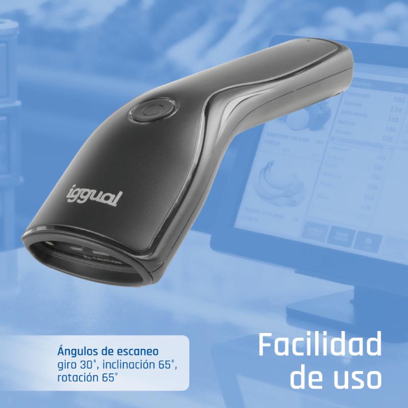 iggual Leitor código de barras 1D USB botão suporte - Imagem de Detalhe 5