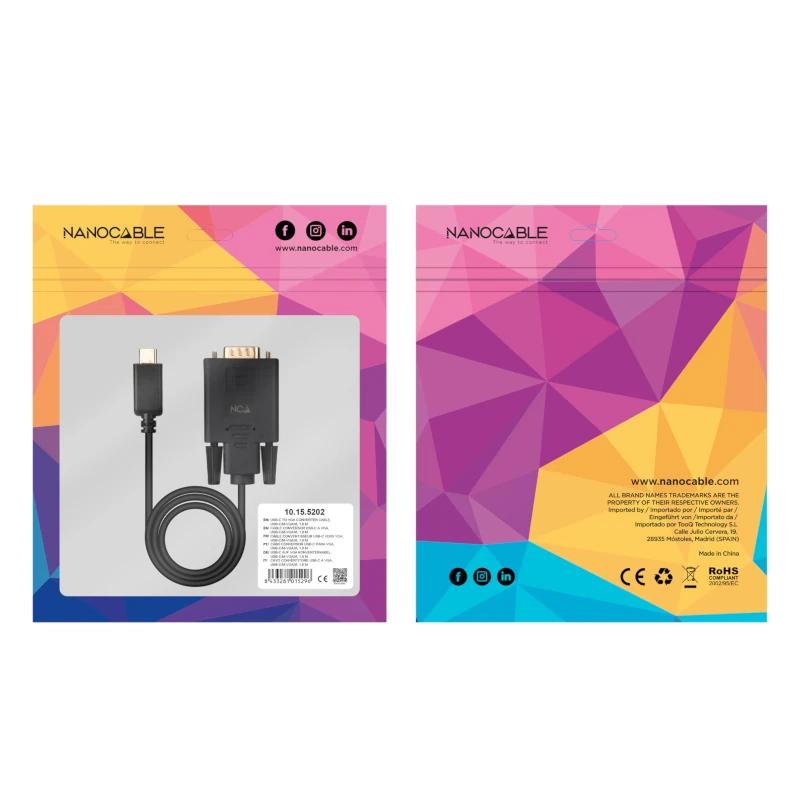 Nanocable Cabo Conversor USB-C/M a VGA/M 1,8 M - Imagem de Detalhe 3