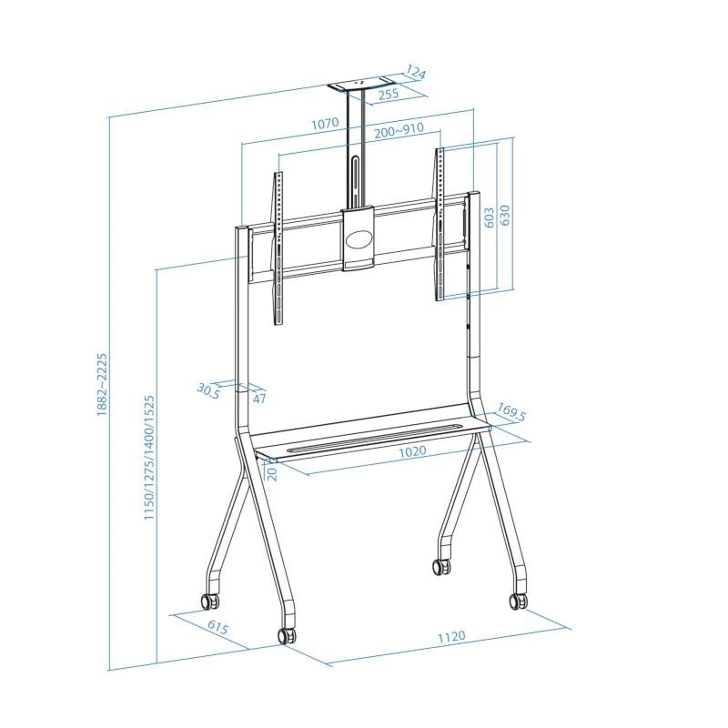 Tooq FS20208M-B Suporte de chão iSTAR 55"-100" - Imagem de Detalhe 3