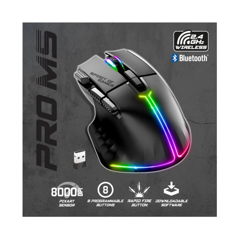 Spirit of Gamer Rato Sem Fios Pro M5 Preto - Imagem de Detalhe 3