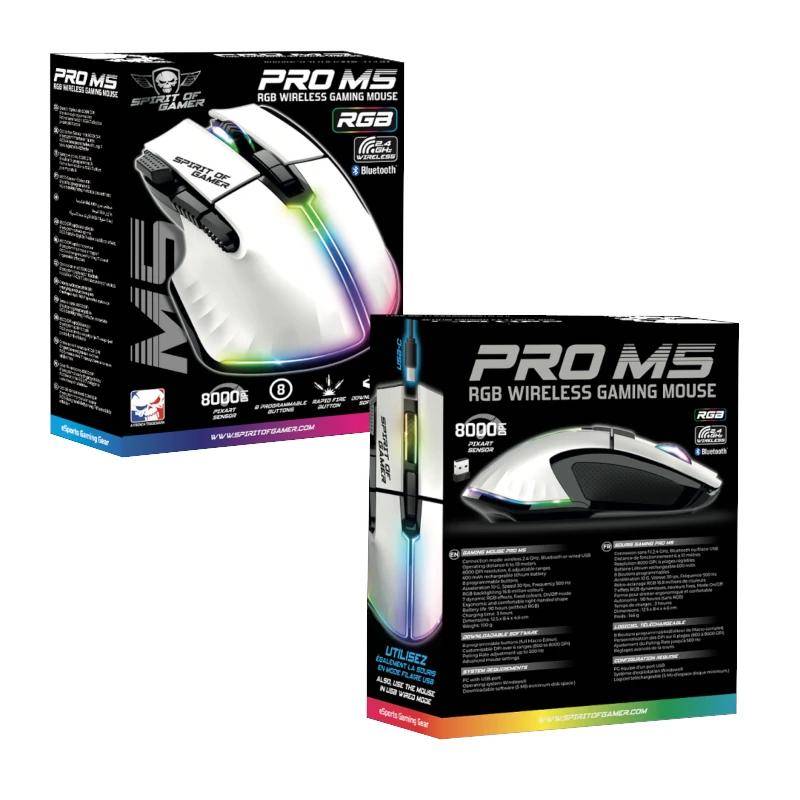 Spirit of Gamer Rato Sem Fios Pro M5 Branco - Imagem de Detalhe 3