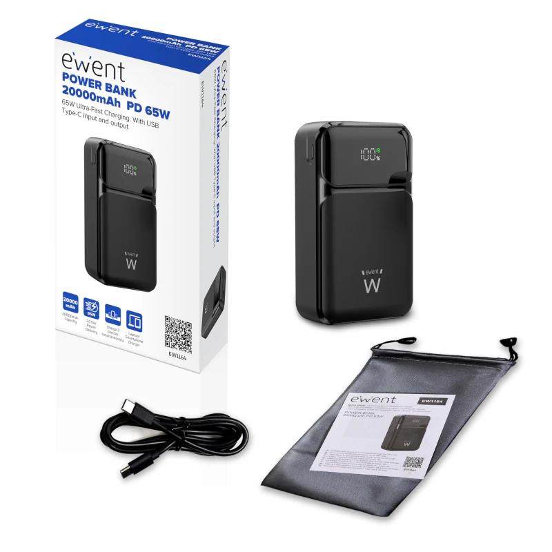 EWENT POWERBANK 65W 20000mAh CARGA RÁPIDA - Imagem de Detalhe 2
