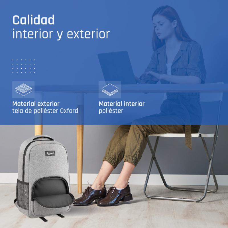 iggual Mochila portátil 15.6" Everyday Use gris - Imagem de Detalhe 1