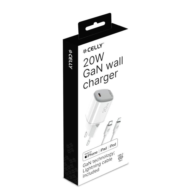 Celly Carregador Gan 1C 20w+ C A Light + Cabo - Imagem de Detalhe 2