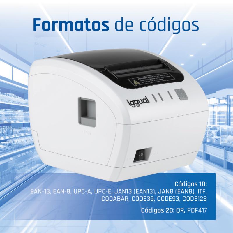 iggual Impresora térmica TP EASY 80W USB+RJ11 blan - Imagem de Detalhe 3