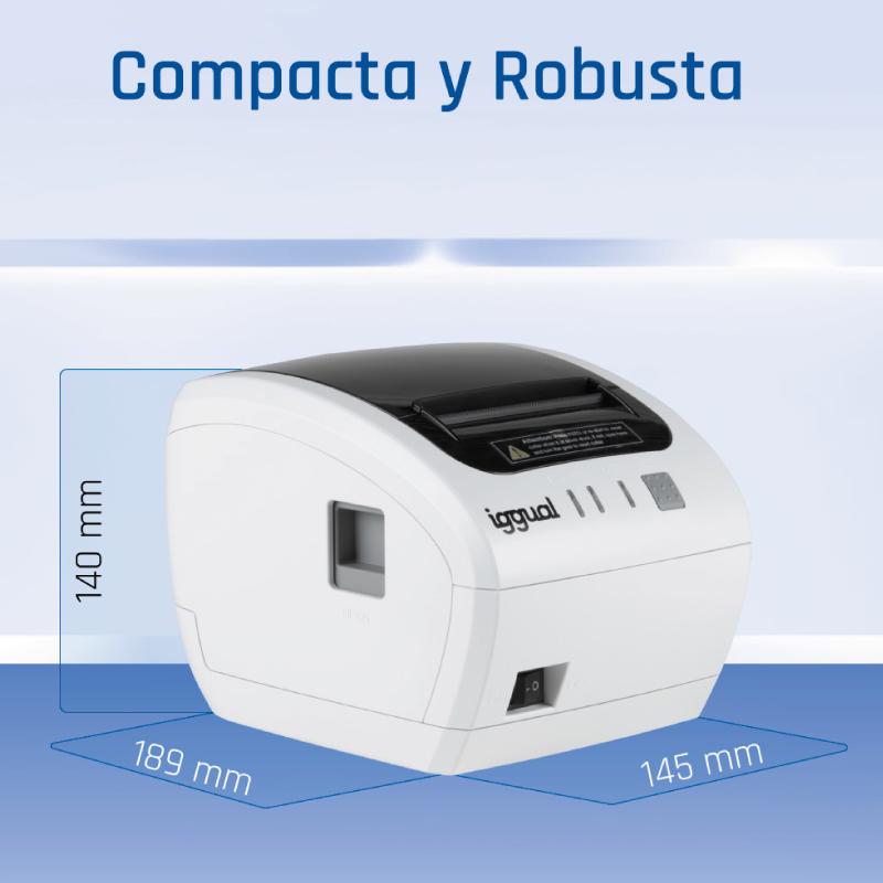 iggual Impresora térmica TP EASY 80W USB+RJ11 blan - Imagem de Detalhe 5