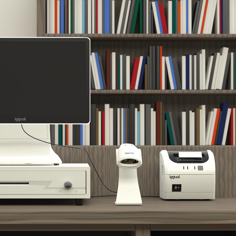 iggual Impresora térmica TP EASY 80W USB+RJ11 blan - Imagem de Detalhe 7