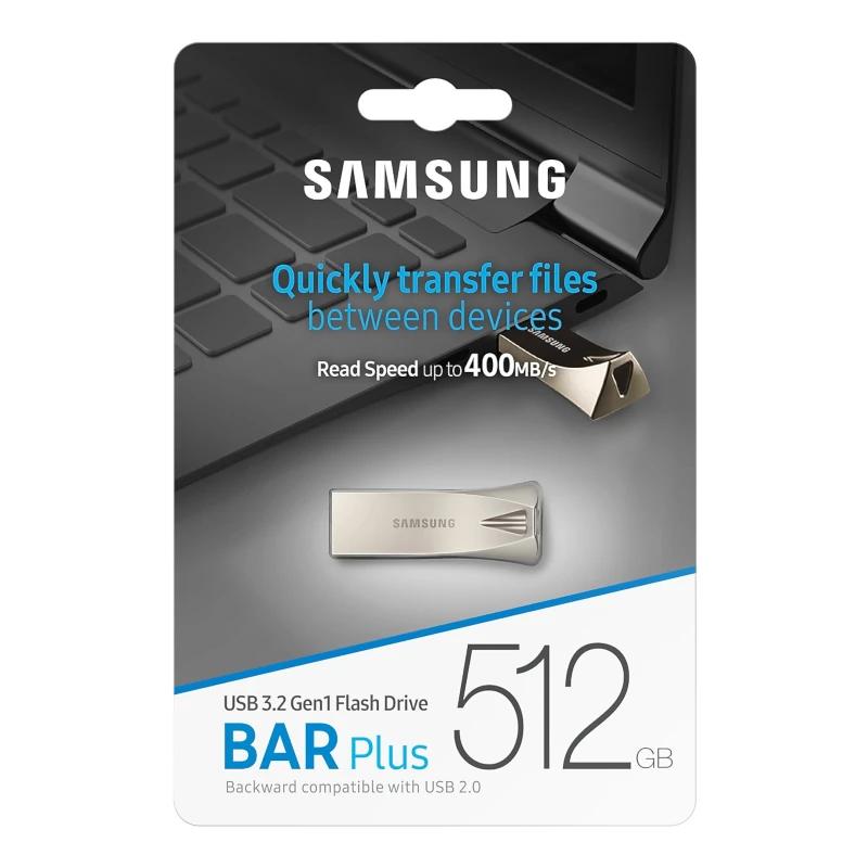 Samsung Bar Plus 512GB USB 3.1 Prata Champanhe - Imagem de Detalhe 3