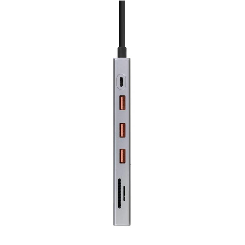 Nanocable Hub 12em1 USB-A/C+HDMI+DP+RJ45+TF+SD+AU - Imagem de Detalhe 2