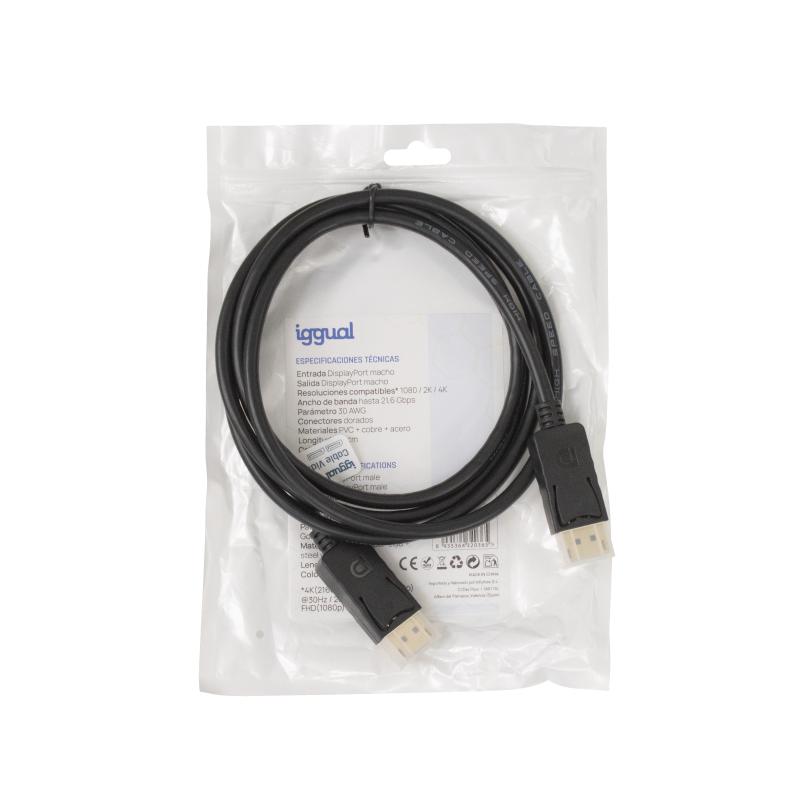 iggual Cable DisplayPort (M) 1.2 4K@60hz 1,8 m - Imagem de Detalhe 1