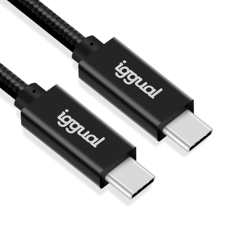 iggual Cable USB-C 3.2 Gen2x2 100W 5A 4K 1m nylon - Imagem de Detalhe 1