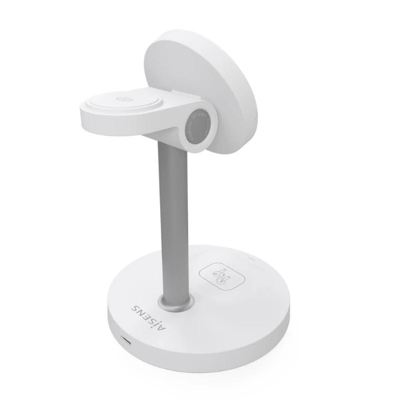 Aisens Cargador Inalámbrico USBC 15W 3 en 1 Blanco - Imagem de Detalhe 2