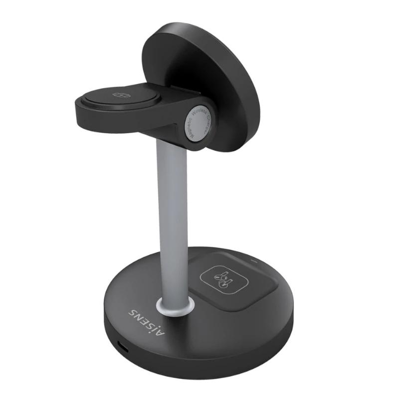 Aisens Cargador Inalámbrico USBC 15W 3 en 1 Negro - Imagem de Detalhe 1