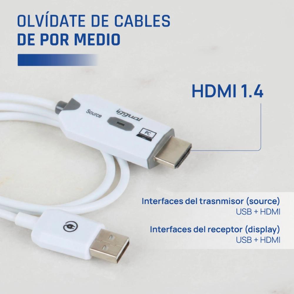 iggual Transmisor y receptor HDMI FHD inalámbrico - Imagem de Detalhe 2