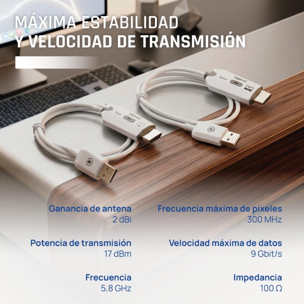 iggual Transmisor y receptor HDMI FHD inalámbrico - Imagem de Detalhe 3