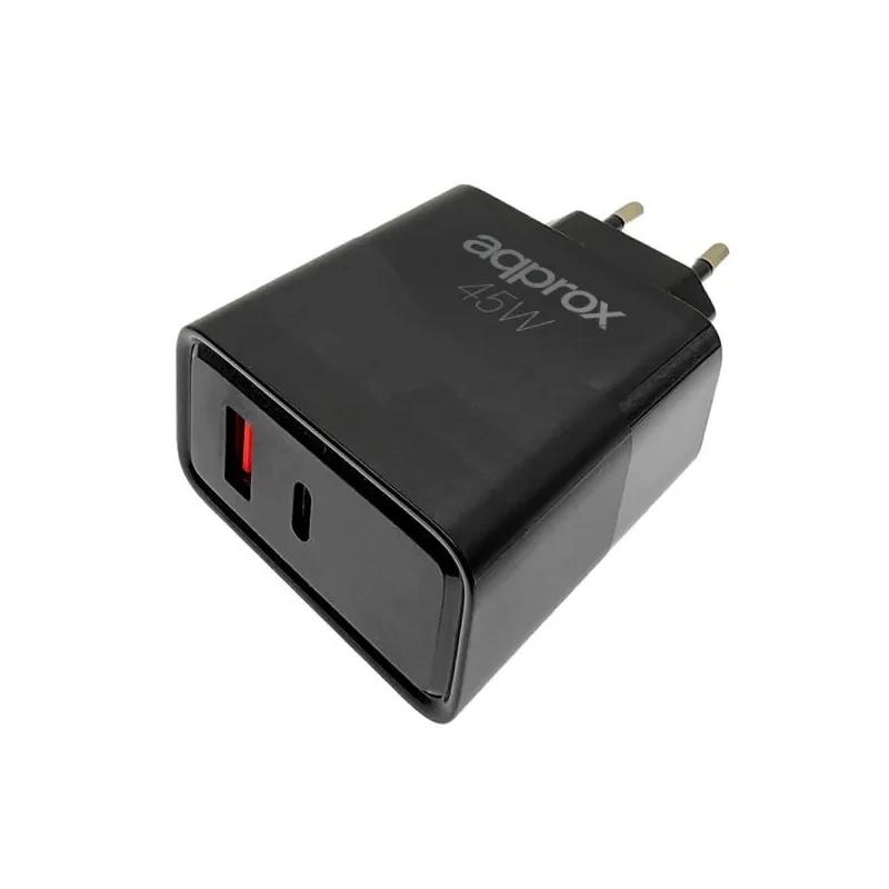 APPROX CARGADOR 45W QC 1 X USB A+ 1 X USB C+CABLE - Imagem de Detalhe 1