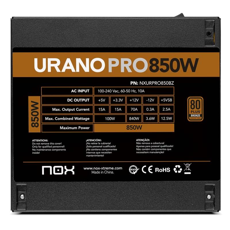 NOX Fuente ATX Urano PRO 850W Bronze - Imagem de Detalhe 3