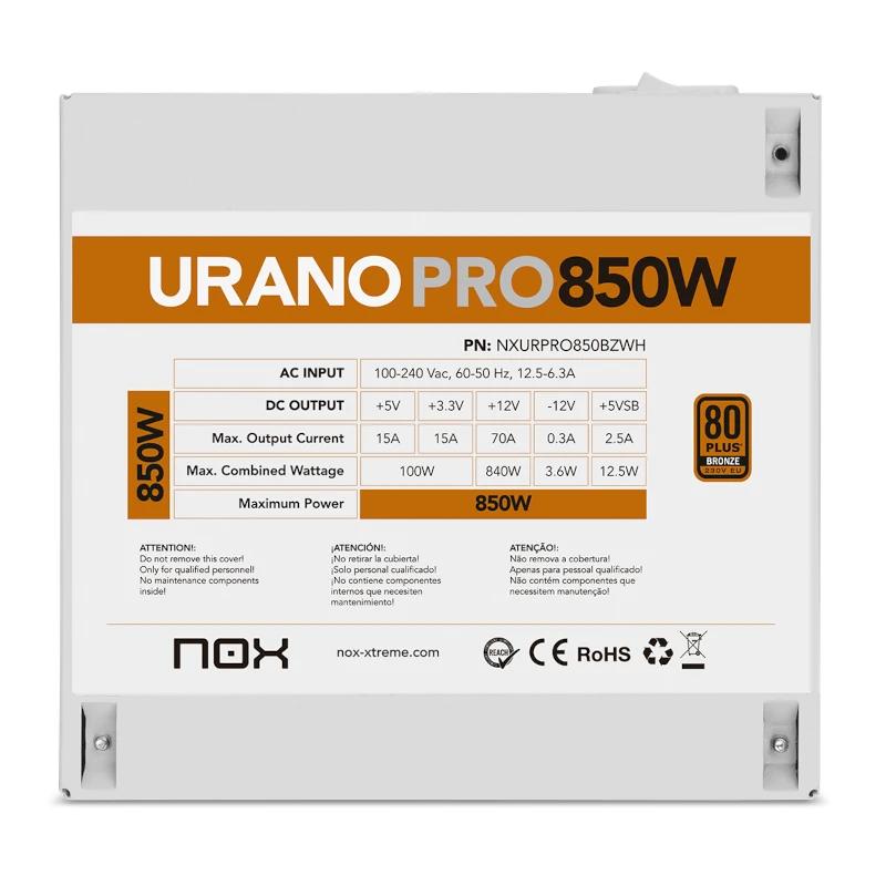 NOX Fuente ATX Urano PRO 850W Bronze Blanco - Imagem de Detalhe 3