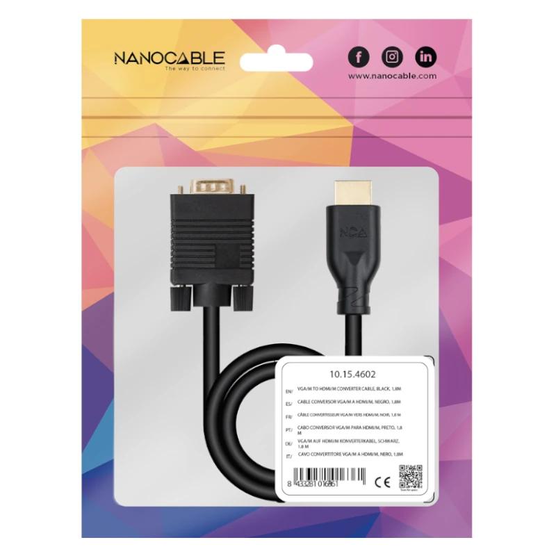 Nanocable Cable Conversor VGA a HDMI M-M 1,8 m - Imagem de Detalhe 2