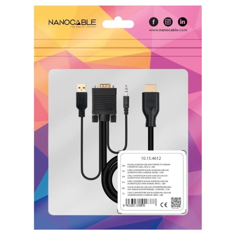 Nanocable Conversor VGA+Audio a HDMI M-M 1,8 m - Imagem de Detalhe 2