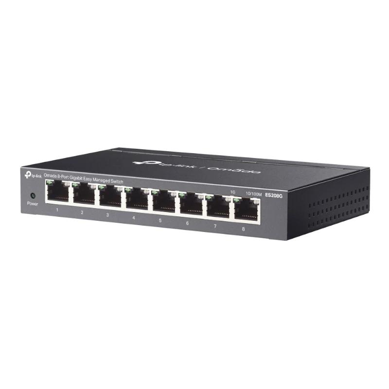 TP-Link ES208G Switch 8xGbE Acero Desktop - Imagem de Detalhe 1