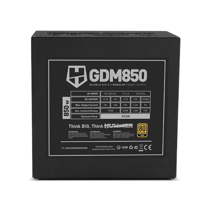 NOX HUMMER GDM850W Fuente modular ATX3.1 80+GOLD - Imagem de Detalhe 3