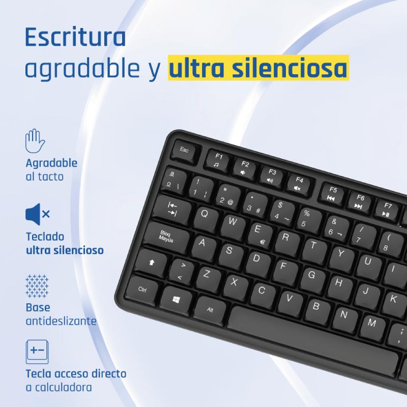 iggual Teclado USB estándar CK-SILENT-105T negro - Imagem de Detalhe 7