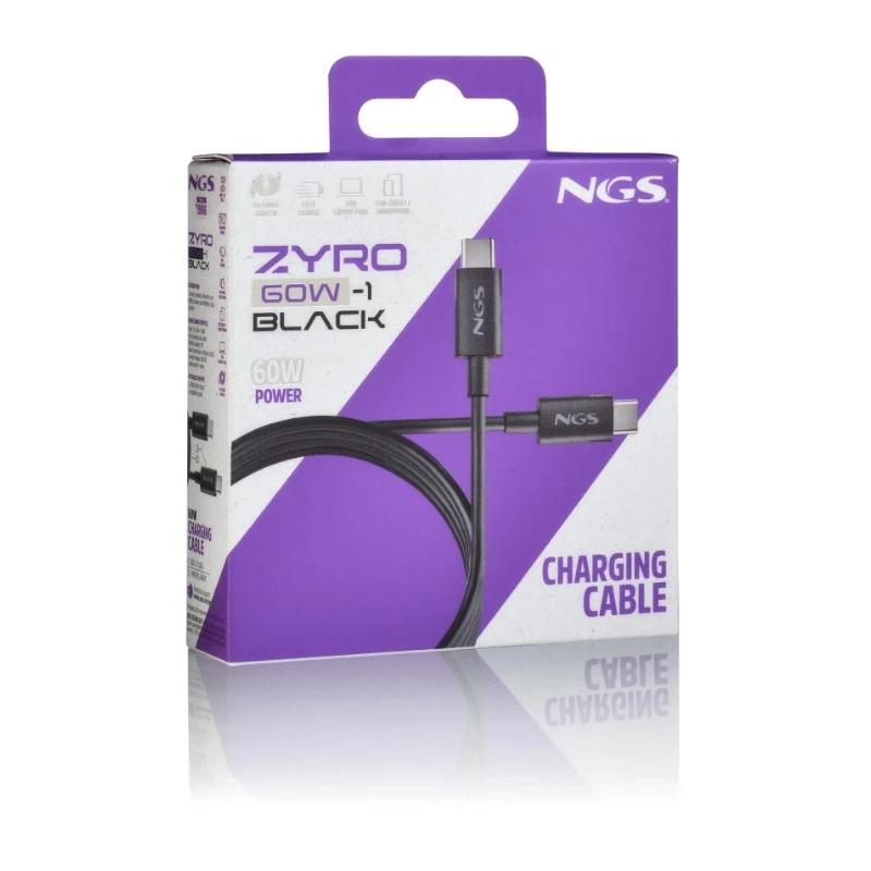 NGS CABLE CARGA RAPIDA USB-C A USB-C 1M NEGRO - Imagem de Detalhe 3