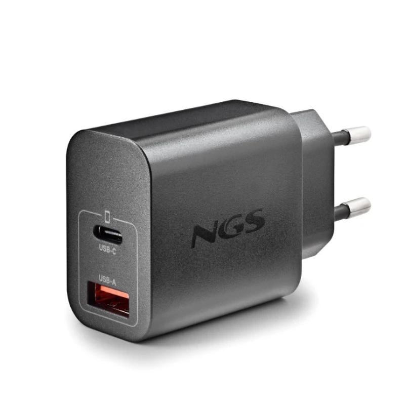 NGS CARGADOR GAN ULTRARAPIDO 30W USB-C+ USB-A - Imagem de Detalhe 1