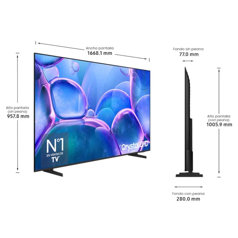 SAMSUNG TV 75" TU75U7025F CRYSTAL UHD SMART TV BT - Imagem de Detalhe 1