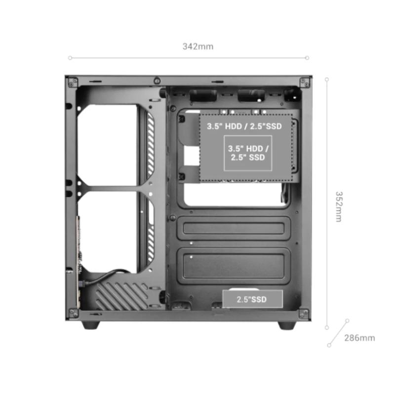 MARS GAMING MCV-ONE Atx Doble Cámara Negro - Imagem de Detalhe 3