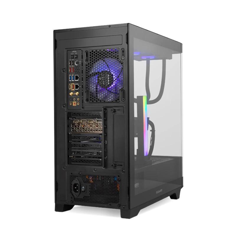 NOX Semitorre HUMMER ETHER Cristal Curvo Negro - Imagem de Detalhe 2